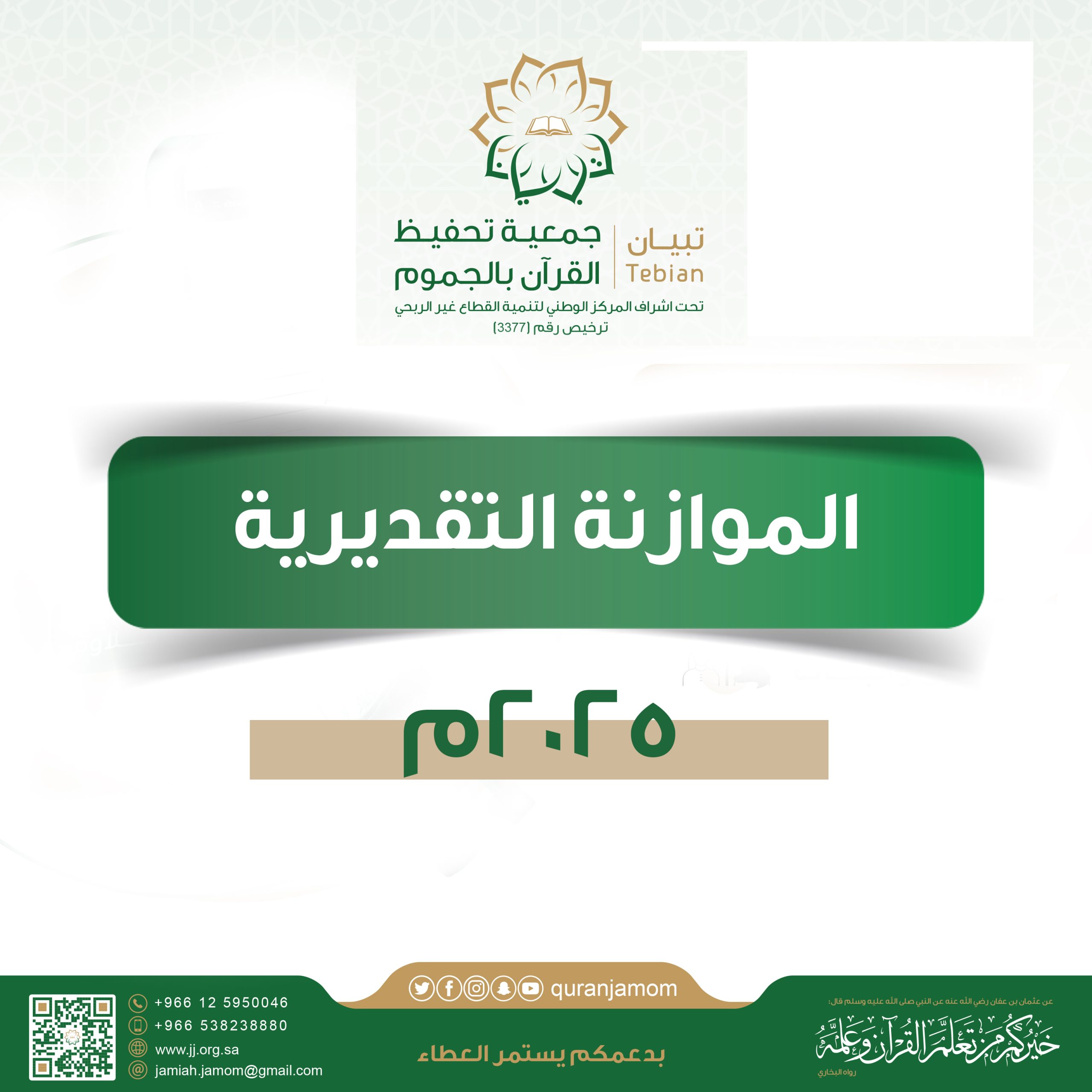 الموازنة التقديرية لعام 2025م